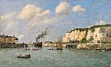 Eugene Boudin L'entree du port,Dieppe painting